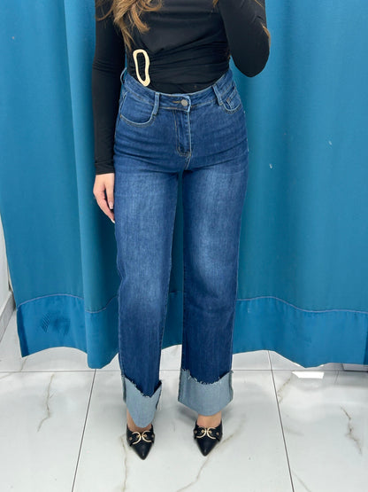 Jeans con risvolto 381