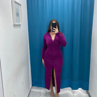 Vestito lungo con bottoni 5793