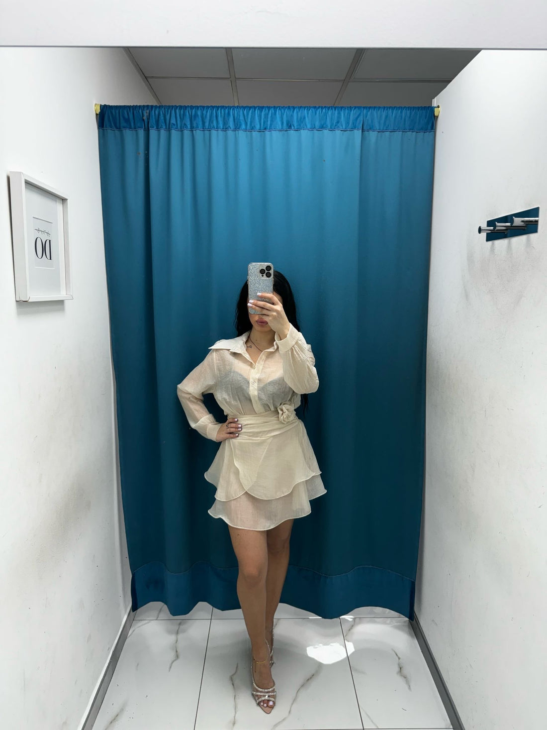 Vestito balze con rosa 26592