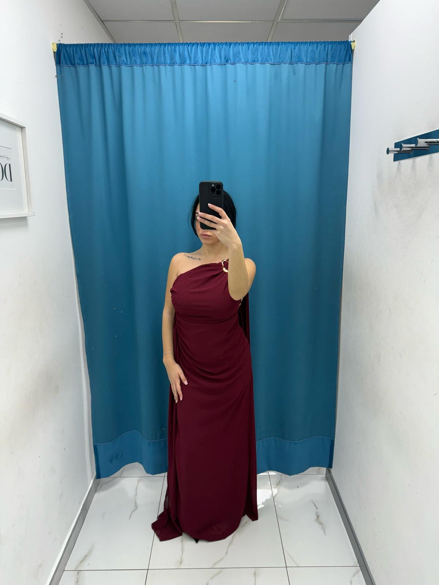 Vestito lungo monospalla 53450