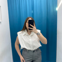 Camicia oversize con spalline 32828