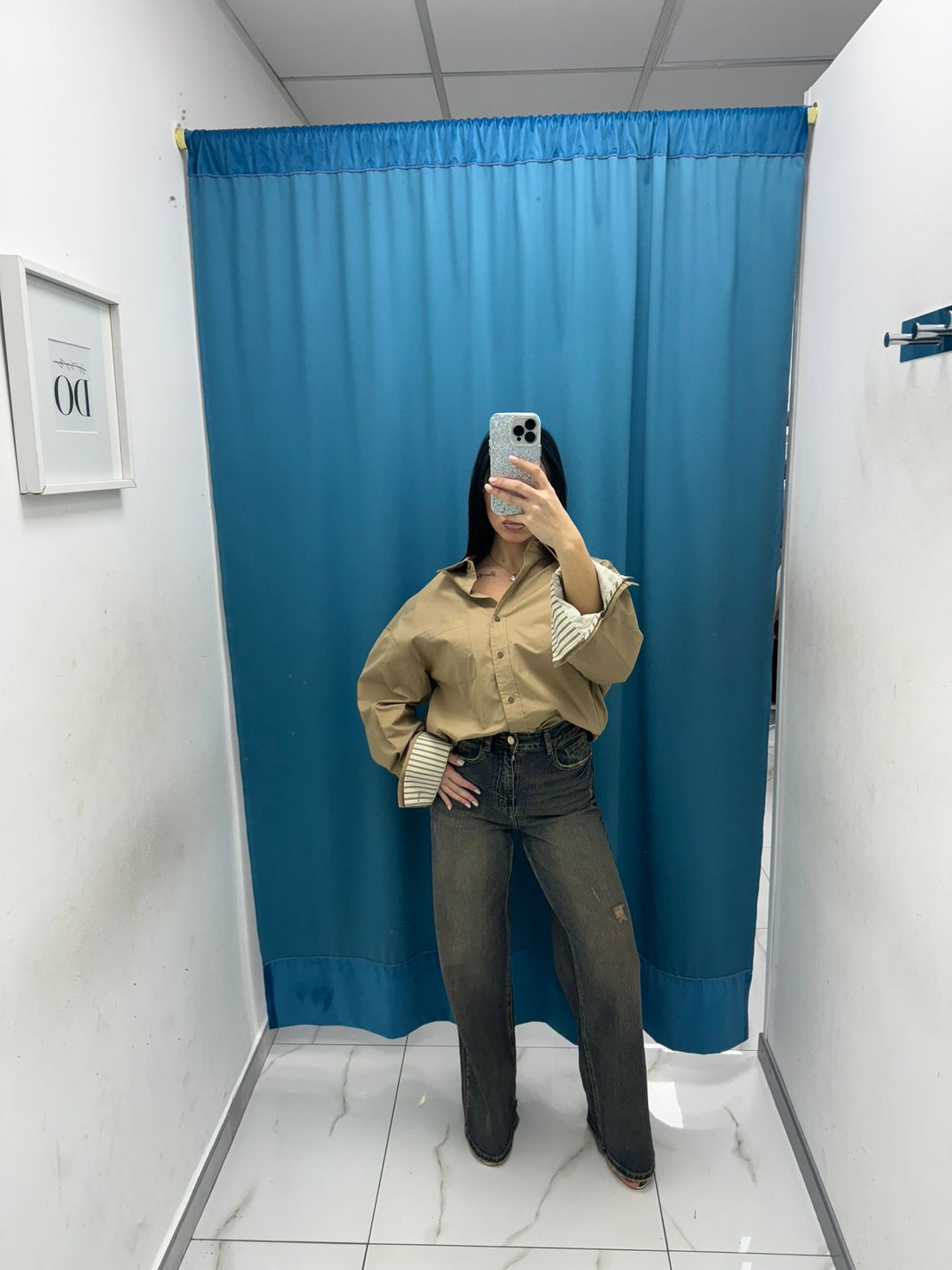 Giacca oversize beige Lumina 24091