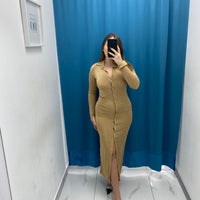 Vestito lungo con bottoni 5793