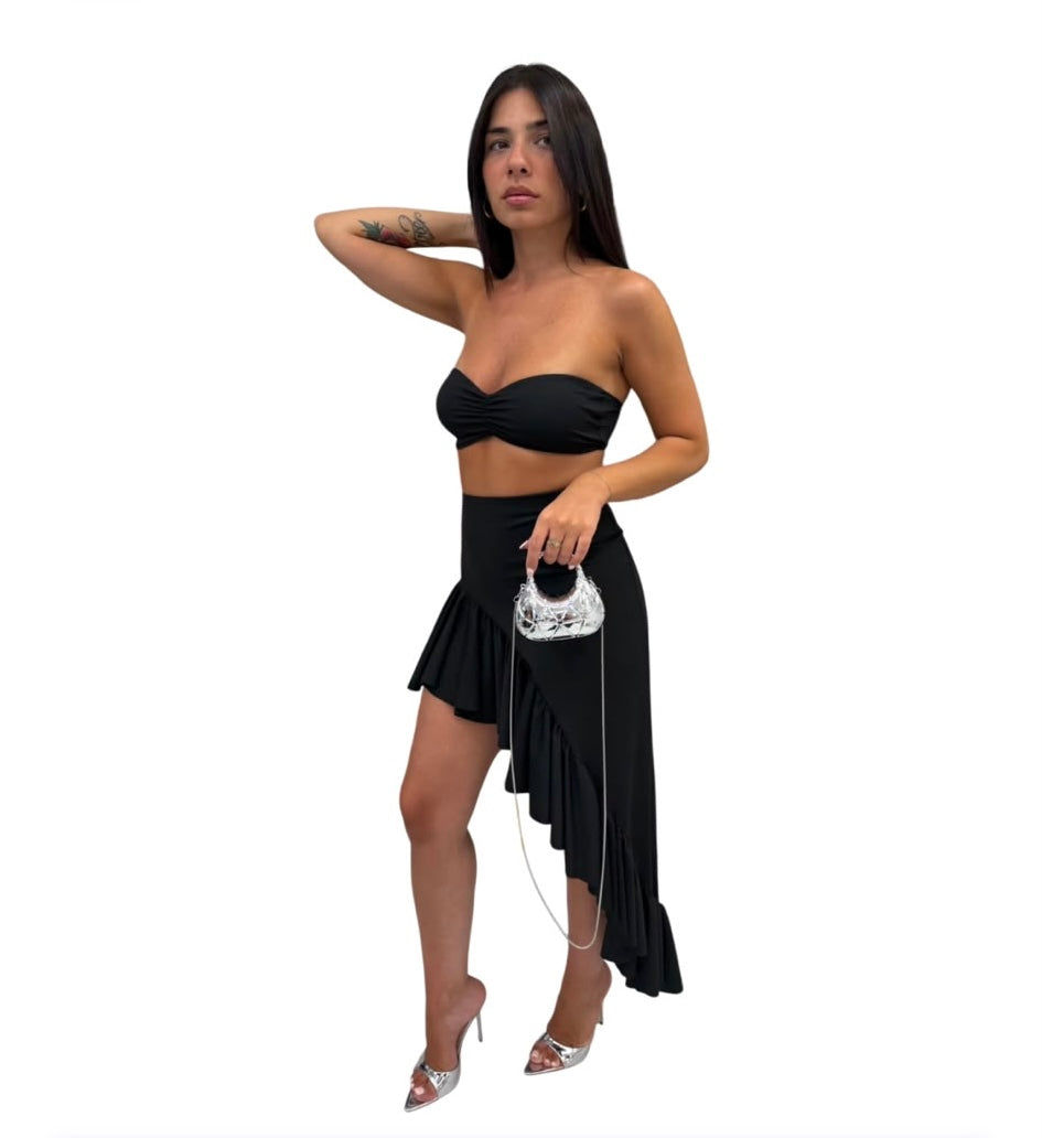 Coordinato top e rouches 20359