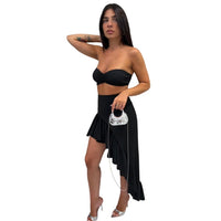 Coordinato top e rouches 20359