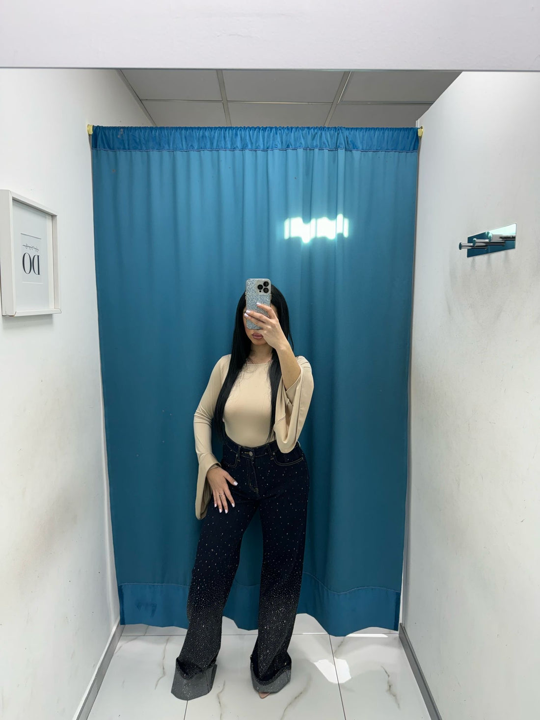 Jeans brillantini con risvolto 1315