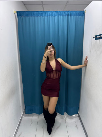 Midnight Sheer Dress - 6049