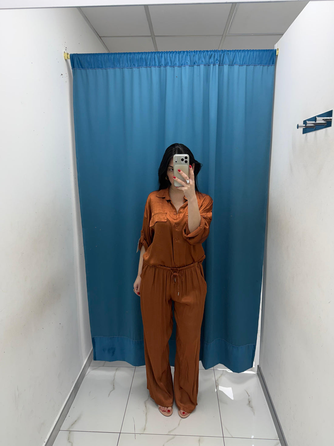 Pantalone palazzo satin 24205
