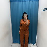 Pantalone palazzo satin 24205
