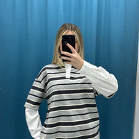 Polo" Stripe Layered”-19325