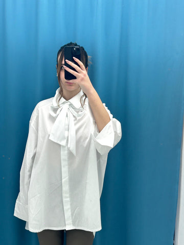 Camicia oversize con fiocco 159933
