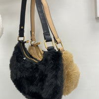 Borsa baguette in ecopelliccia