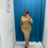 Vestito lungo con bottoni 5793