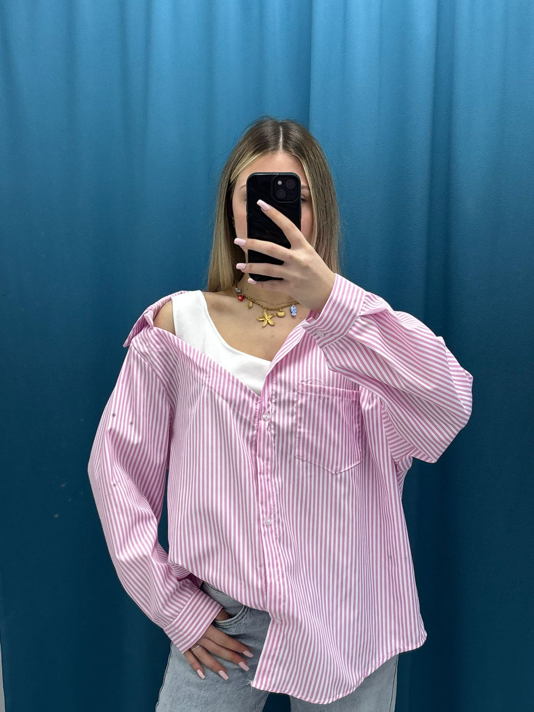 Camicia"Stripe Asimmetrica"-9265