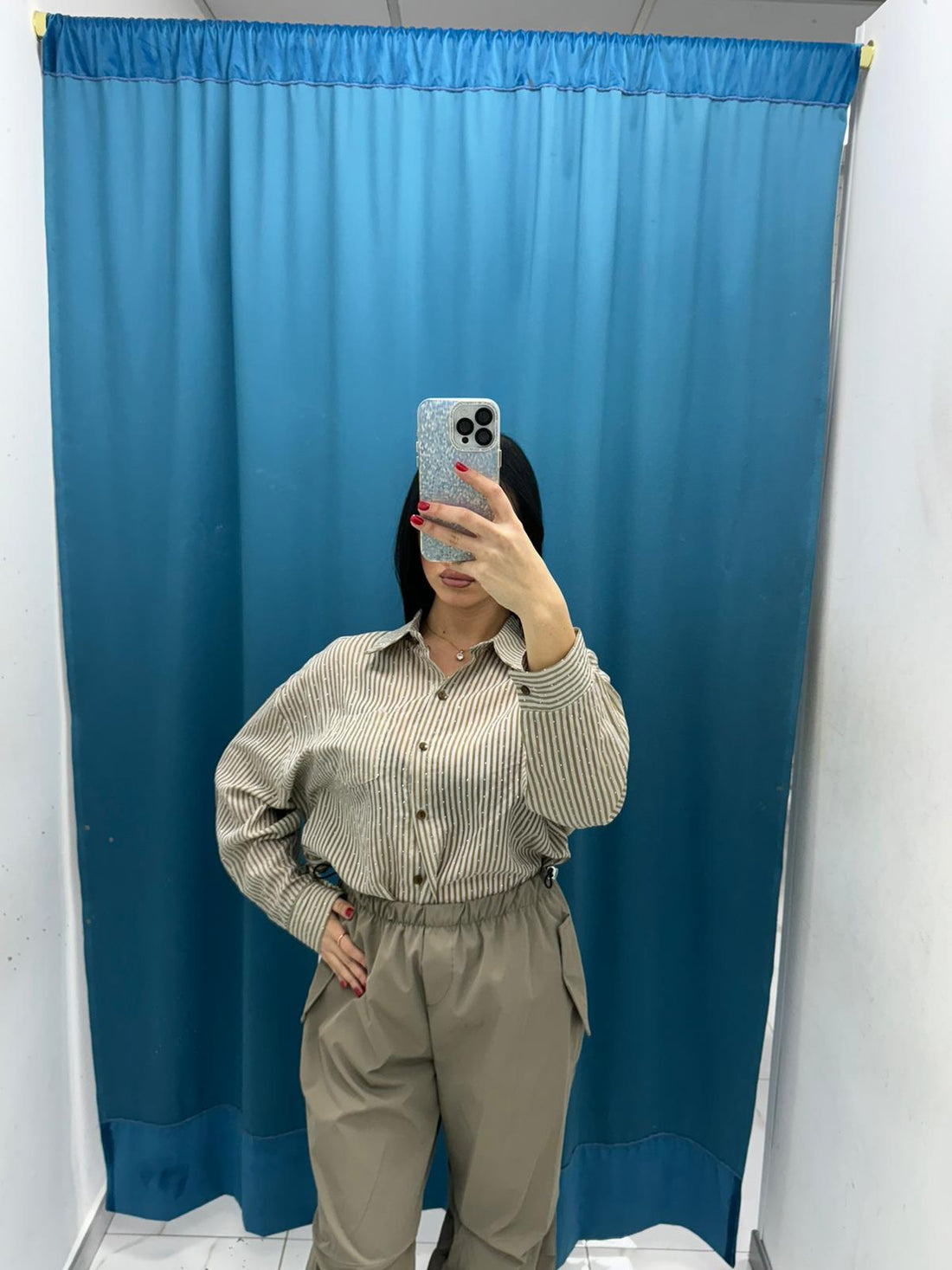Camicia con brillantini 8335