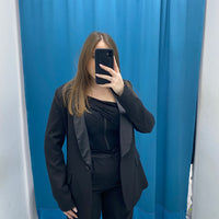 Tailleur giacca e pantalone nero 85613
