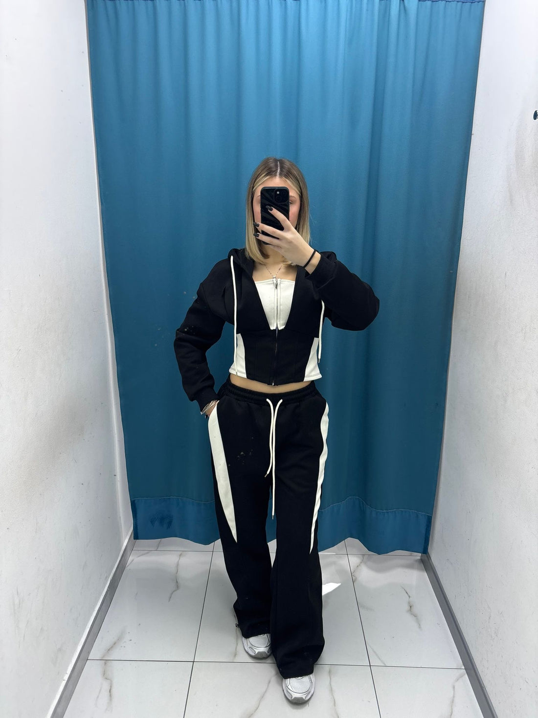 Tuta "Corset Hoodie Bicolor”-1007