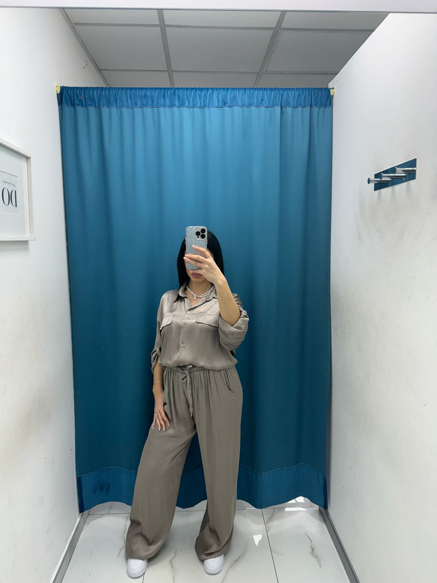 Pantalone palazzo satin 24205