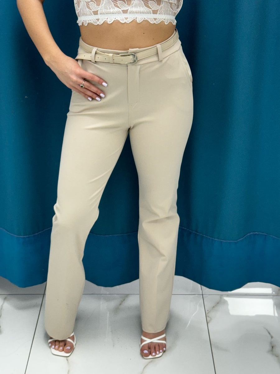 Pantalone slim fit beige 51134