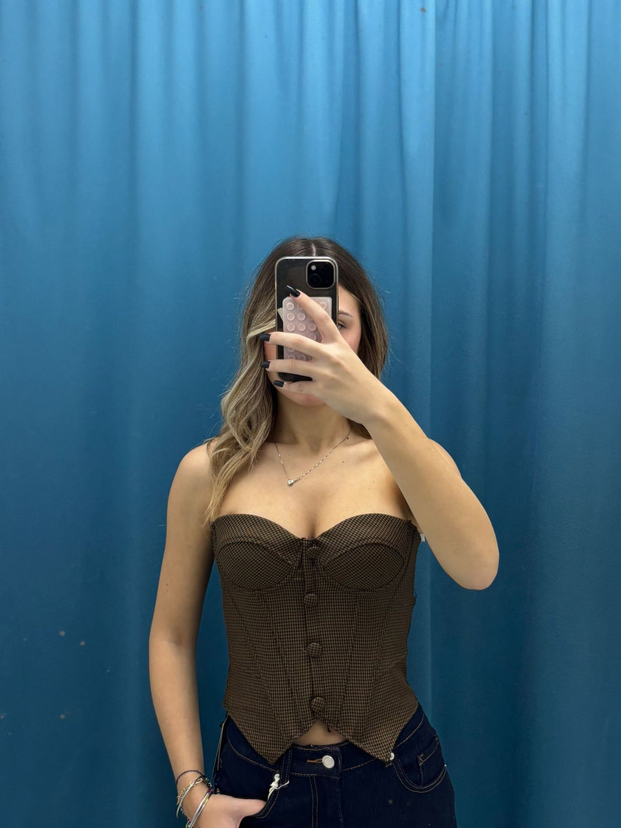 Mini Check Corset - 1198