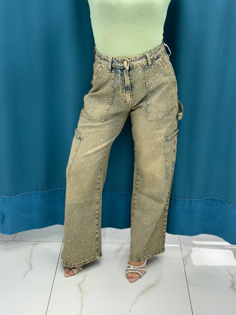 Jeans con tasche sabbiato 3327