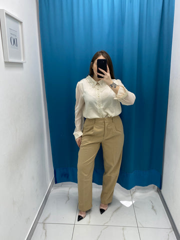 Pantalone slim fit beige 1150
