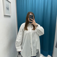Camicia oversize con brillantini 18039