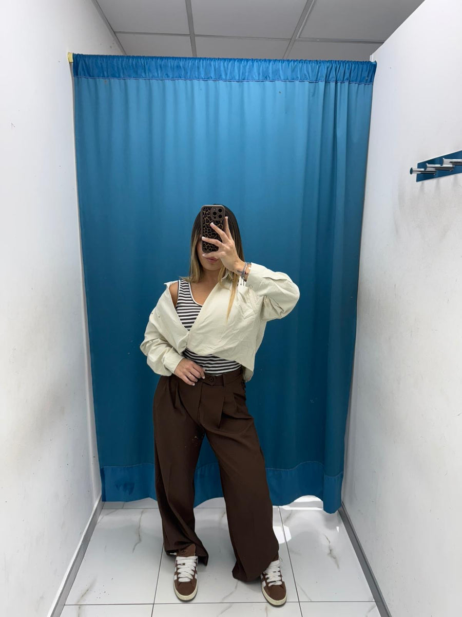 Camicia e canotta rigata "TwinLook"-55096