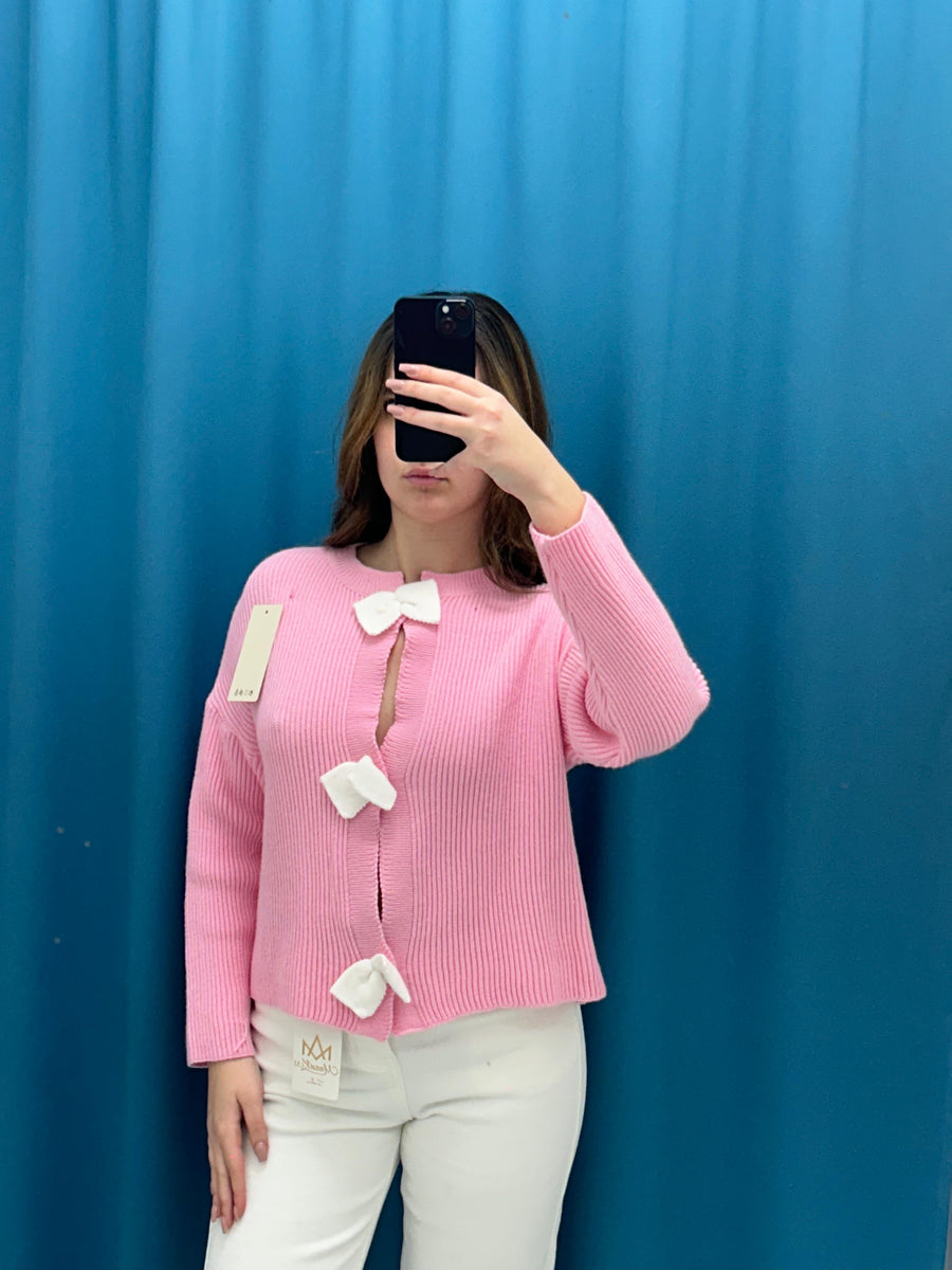 Cardigan con fiocchi 24921