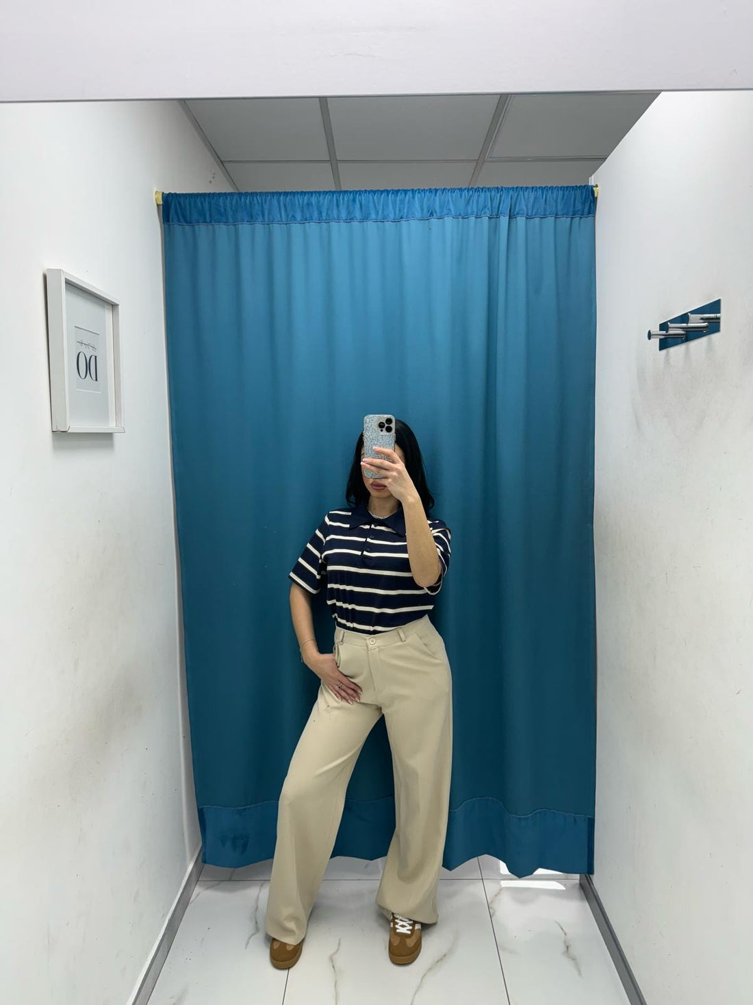 Pantalone wide leg beige 11938