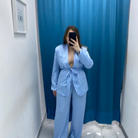 Tailleur satin giacca e pantalone GC32