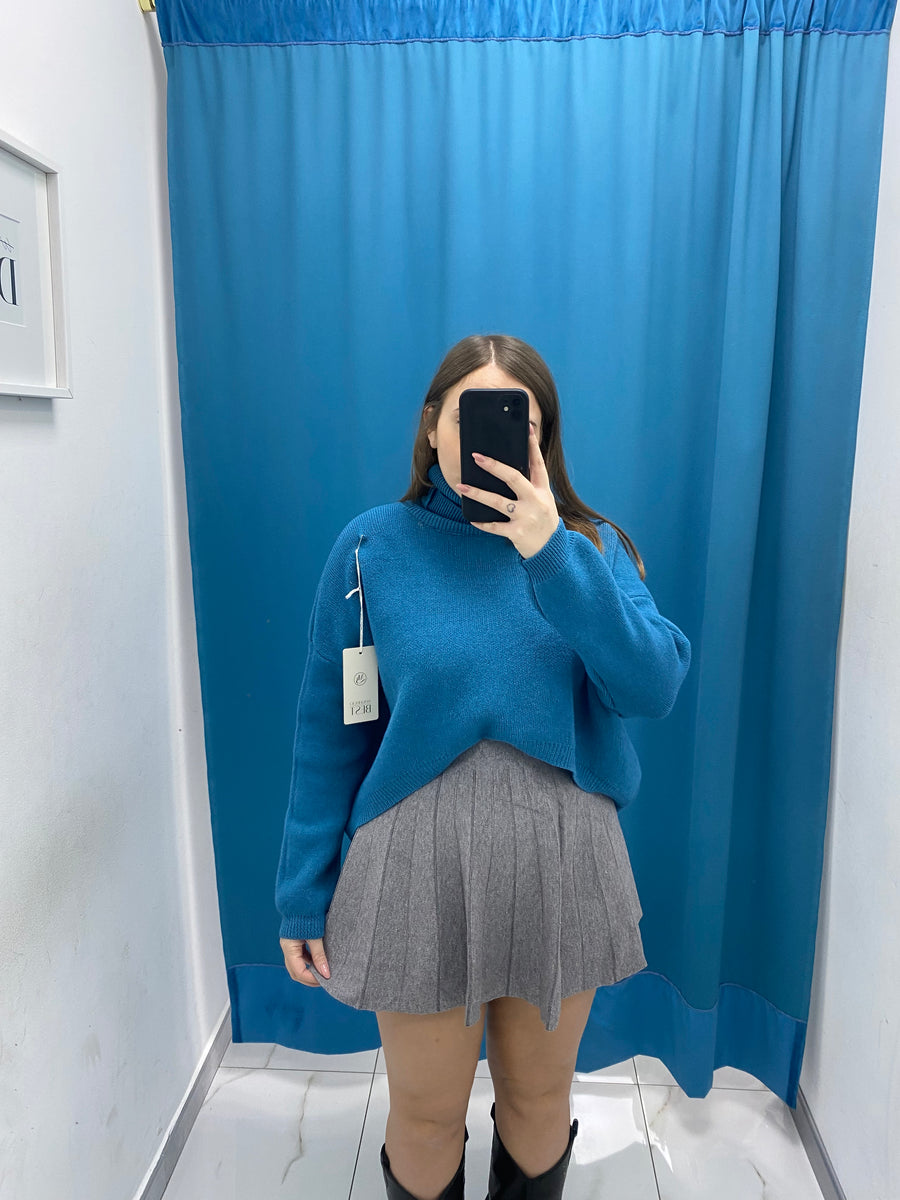 Gonna plissettata in lana 8040