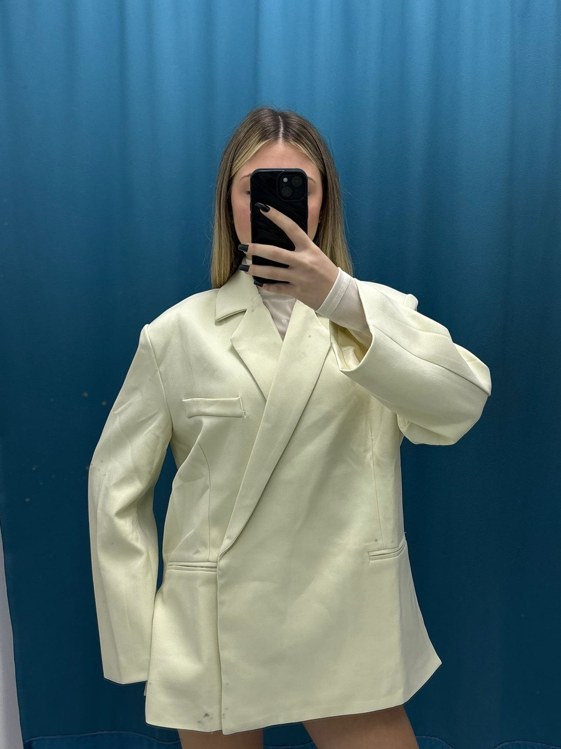 Blazer Long Cream-H4300