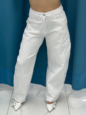 Jeans balloon bianco 8585