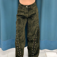 VERDÉLIA-Jeans in Velluto con Lacci-6633