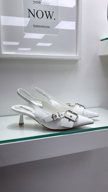Décolleté fibbie bianche 2786