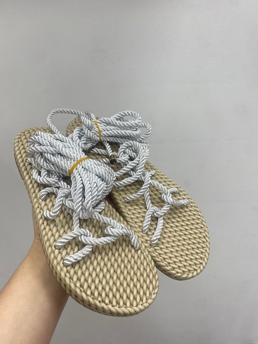 Sandali corda bianco
