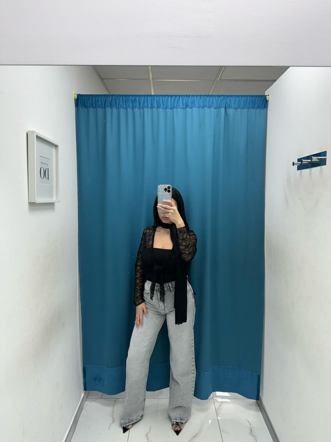 Jeans grigio palazzo 80006