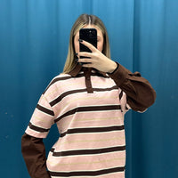 Polo" Stripe Layered”-19325