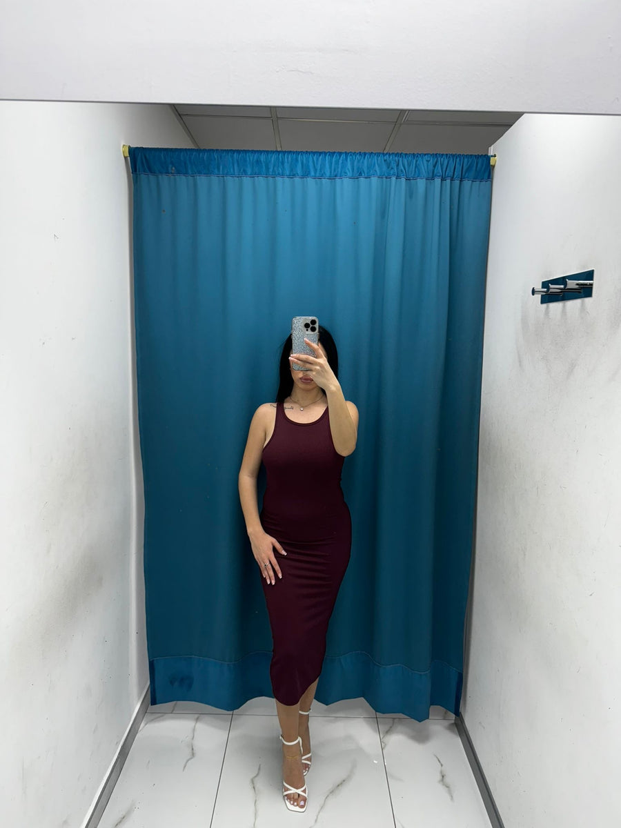 Vestito a costine basic 13848