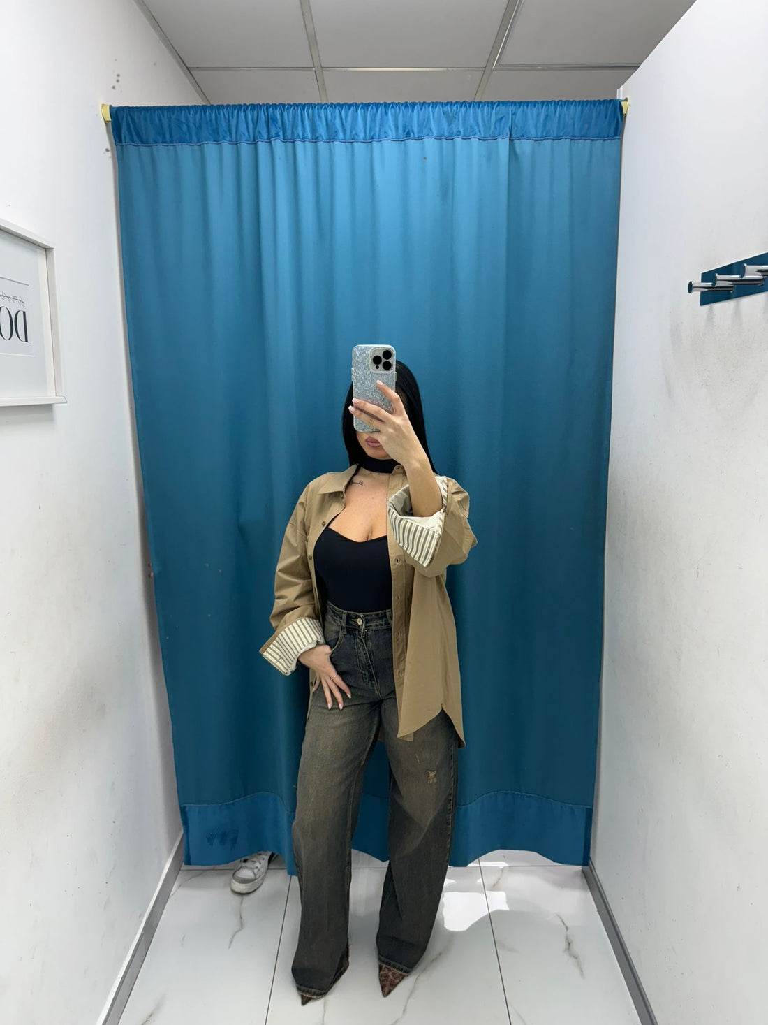 Giacca oversize beige Lumina 24091