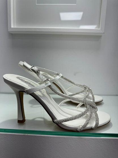 Sandali strass bianco