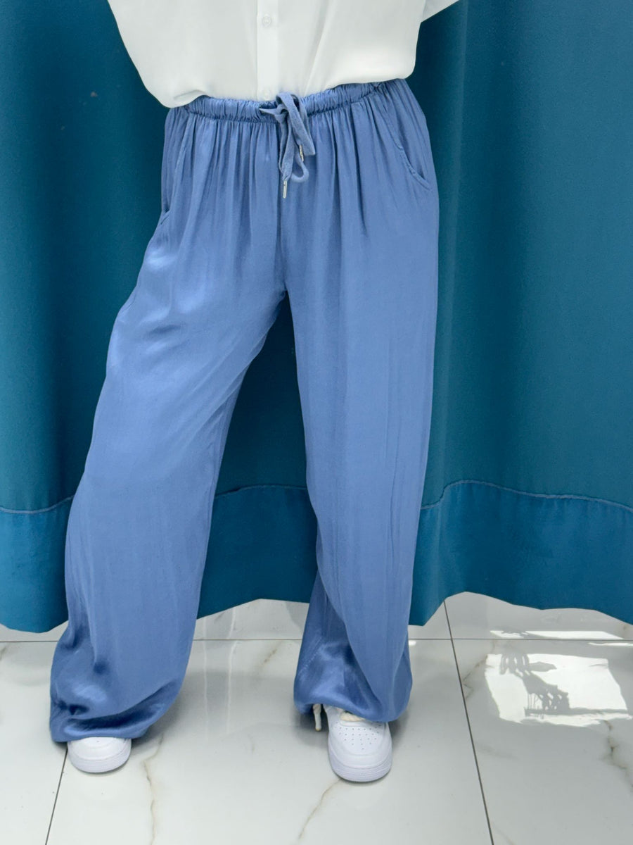 Pantalone palazzo satin 24205