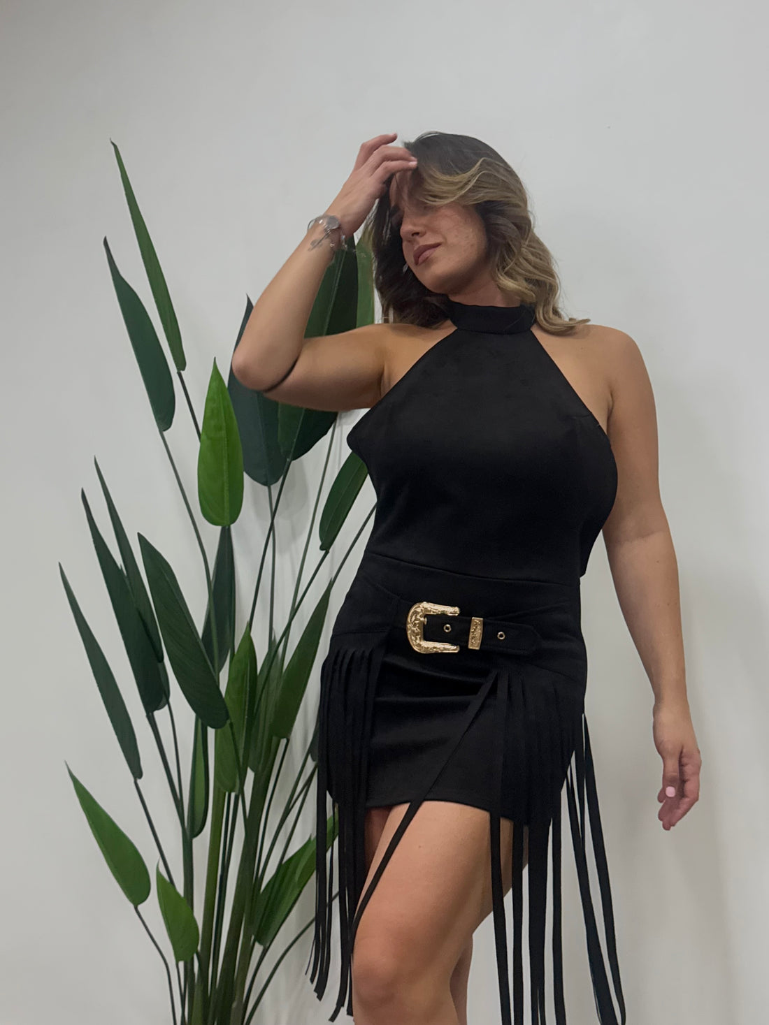 Velvet Gold Dress - 2082