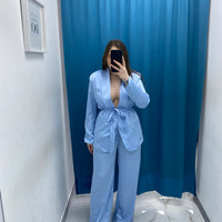 Tailleur satin giacca e pantalone GC32