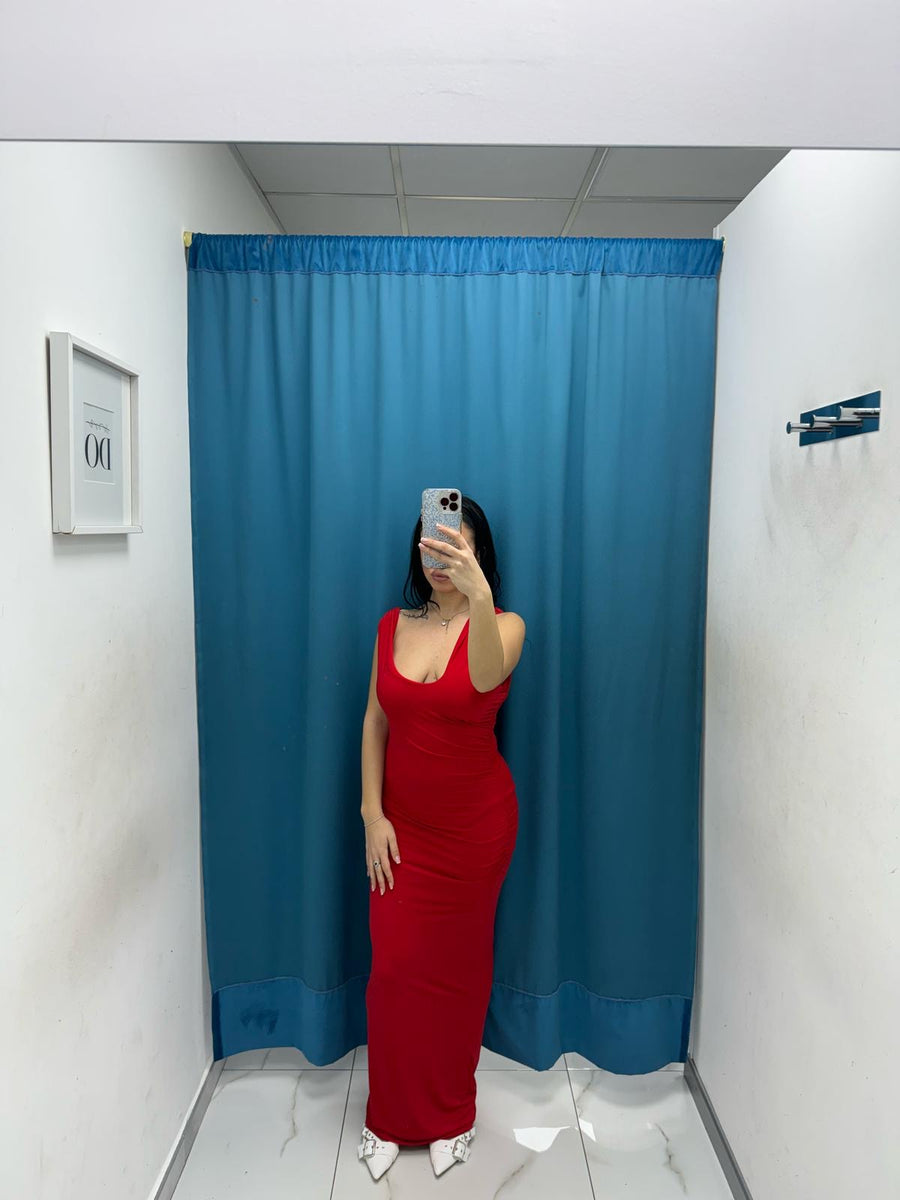 Vestito lungo con scollo 11265