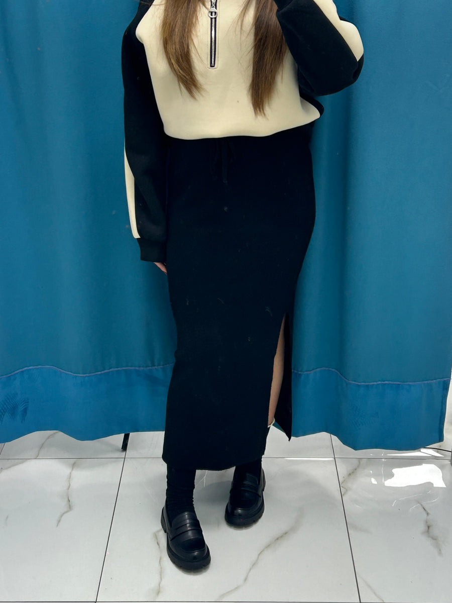 Gonna longuette in lana 017
