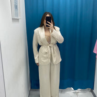 Tailleur satin giacca e pantalone GC32