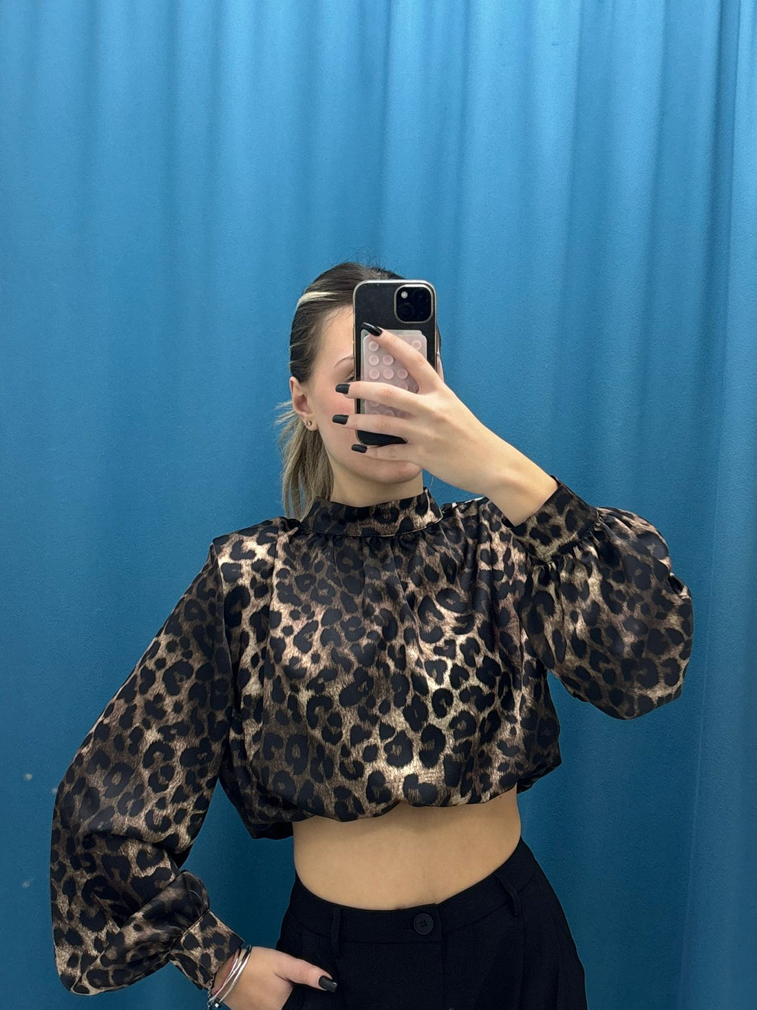 Camicia Crop Leopardata - 6754