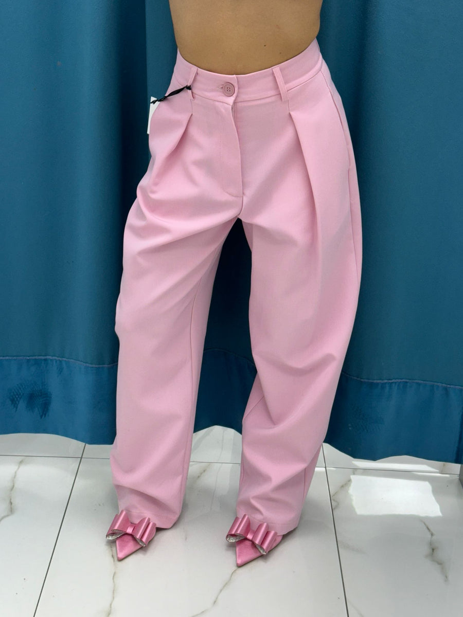 Pantalone slouchy rosa Lumina